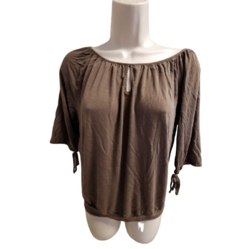 Express Brown 3/4 Sleeve Blouse Size Medium